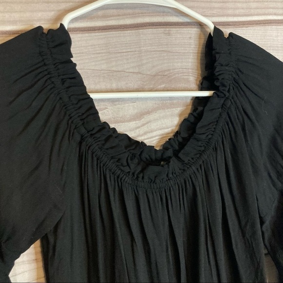 YOUNG Fabulous Broke Black Nova Mini Dress with Crochet Sleeves - Picture 2 of 11